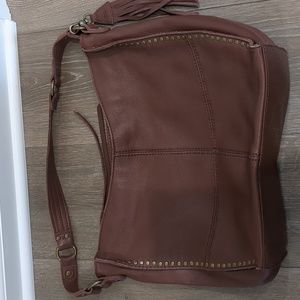 The Sak Brown Leather Shoulder Bag